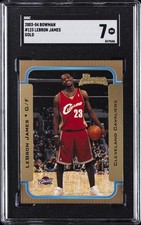 2003-04 BOWMAN GOLD #123 LEBRON JAMES SGC 7