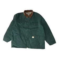 Vintage Walls Jacket Mens 2XL Green Duck Canvas Barn Chore Coat Blanket Workwear