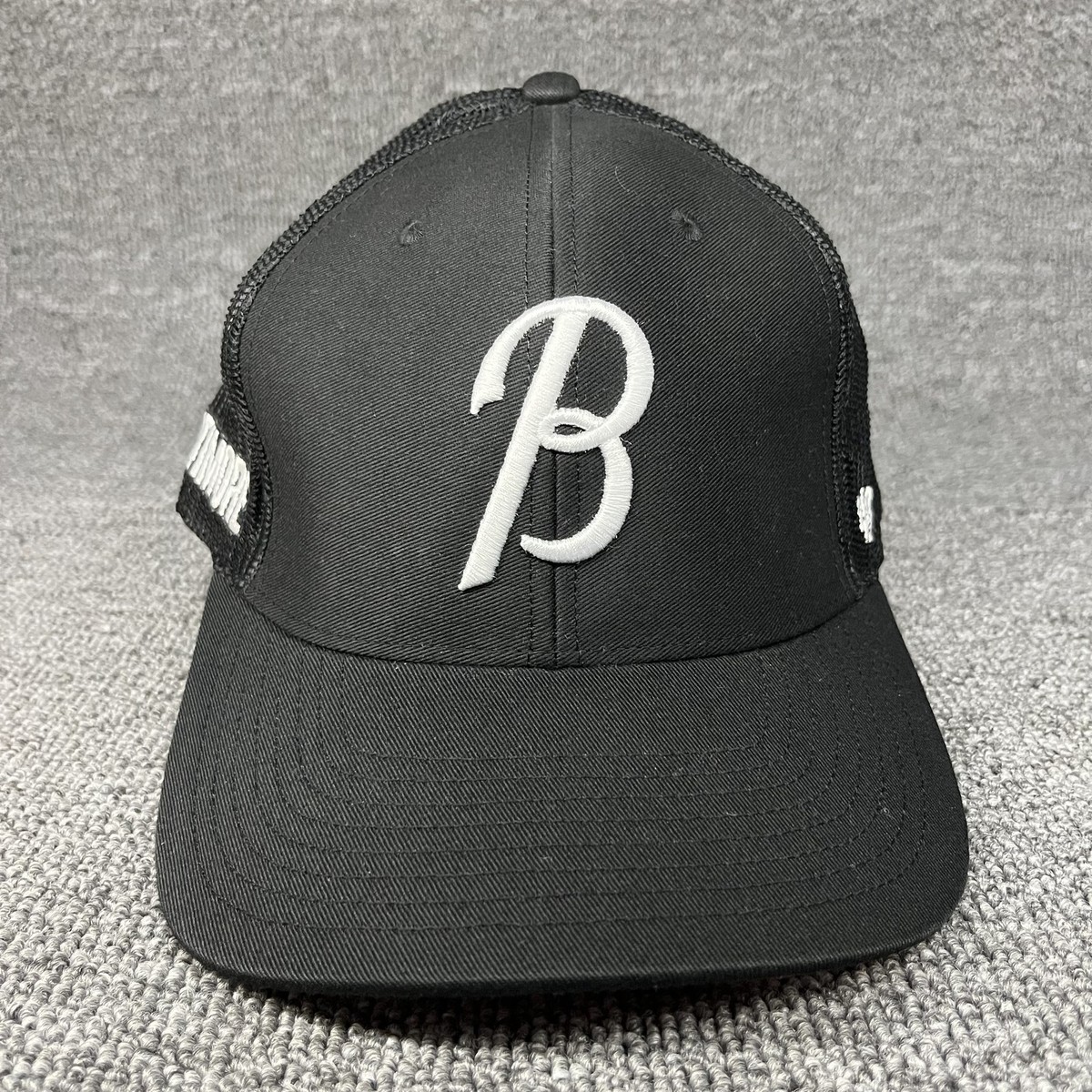 47 Brand Baltimore Orioles Trucker Hat Black Mesh Snapback B Logo Orange Under
