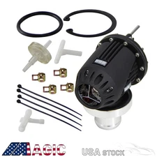 Universal SQV SSQV Turbo Blow Off Valve Bov IV 4 + 2.5" Adapter Flange Kit Black
