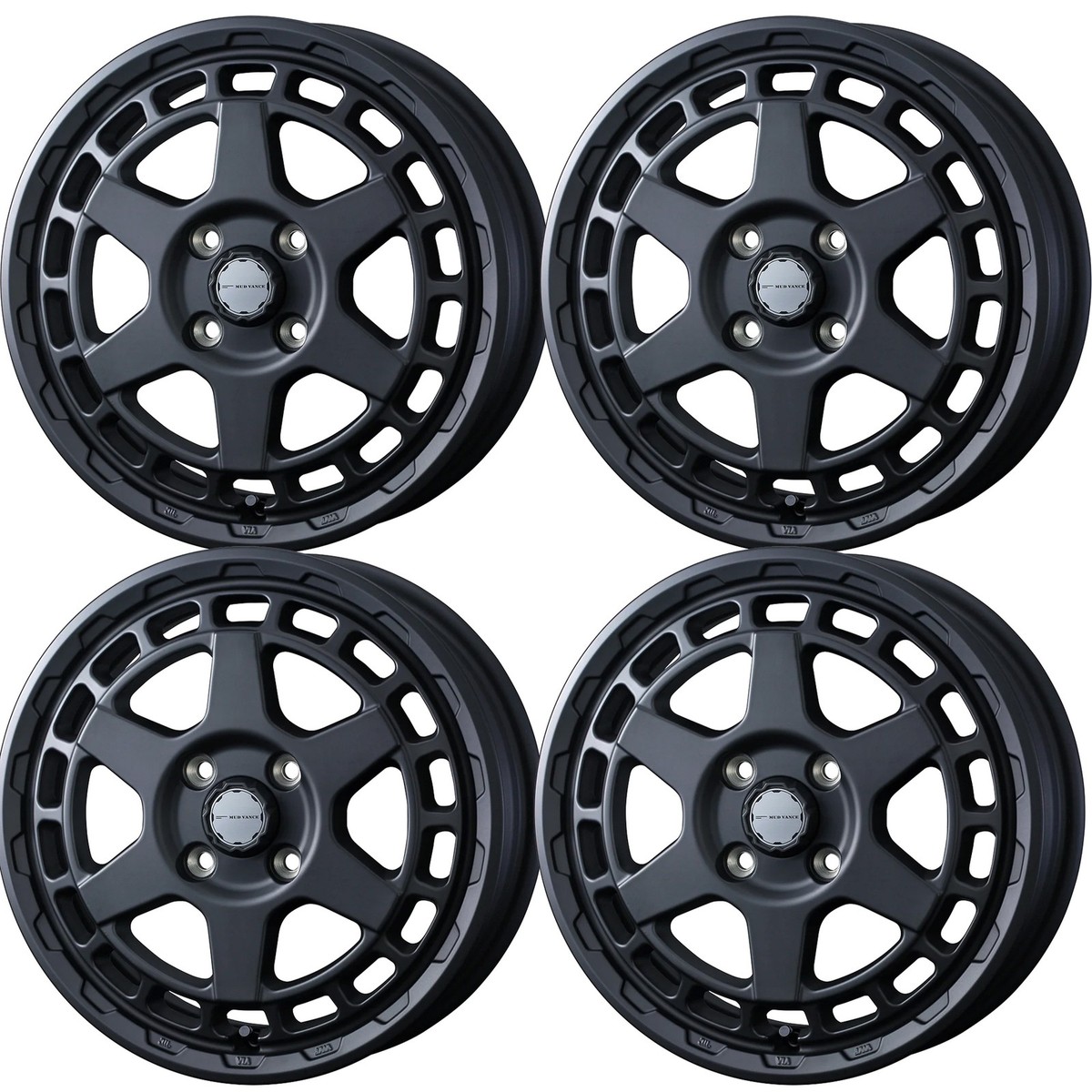 WEDS MUDVANCE X TYPE S Wheels 14x5.0J+42 4x114.3 Full Mat Black