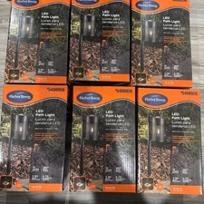 6X Harbor Breeze Solar LED Path Lights  Black Finish 10 Lumens