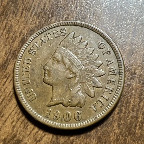 New Listing1906 Indian Head Cent Penny  Nice Details “Actual Coin Pictured" FINN