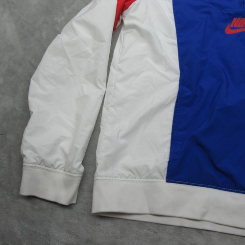Nike Jacke Jungen XL weiß rot Colorblock Amplify 1/2 Zip leichter Windbreaker - Bild 9 von 15