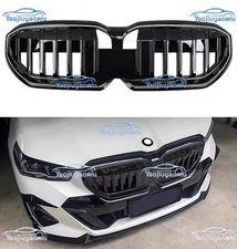 For BMW 5 Series G60 2024-2025 ABS Glossy Black Front Bumper Kidney Grille Grill