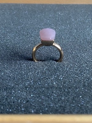 QUDO Ring »FIRENZE« goldfarben Fuchsia Größe 54 / 7