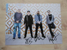 Helmet Band signed 8x11 inch photo autographs