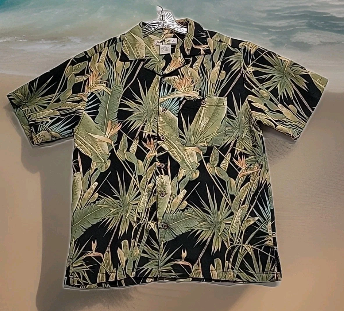 Joe Marlin Hawaiian Short Sleeve Button Up Shirt Med