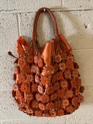 Francesco Biasia Viasia Orange Flower Bag