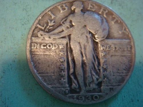 1930 S Standing Liberty Quarter decent album filler actual coin in photo