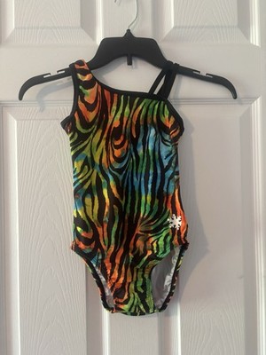 Child Large Gymnastic Leotard Animal Print Snowflake Designs