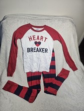 The Children's Place Boys Pj Set Pants Long Sleeve Heart Breaker Size 10 G 