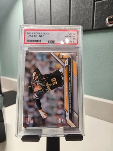 Topps Now Paul Skenes Pittsburgh Pirates Rookie Base PSA 10 #407 /18345