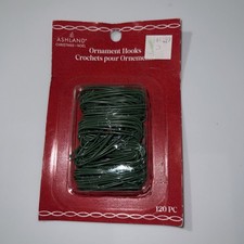 Ashland Green Metal Christmas Ornament Hooks, 120 Pieces