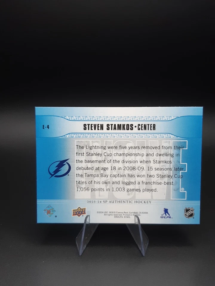 2023-24 SP Authentic Evolve Blue E-4 STEVEN STAMKOS Tampa Bay Lightning - Image 2 of 2