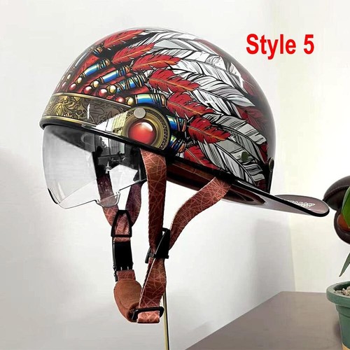 Retro Helmets Baseball Cap Half Motorcycle Duck Helmet Colorful Men Head Safety - Picture 3 of 43