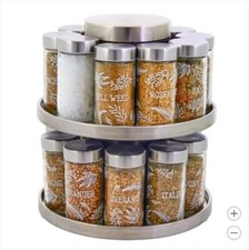 Kamenstein 20 Jar Revolving Spice Rack W/Tool Caddy, 8.3"Wx8.3"Dx9.2"H, 1825621