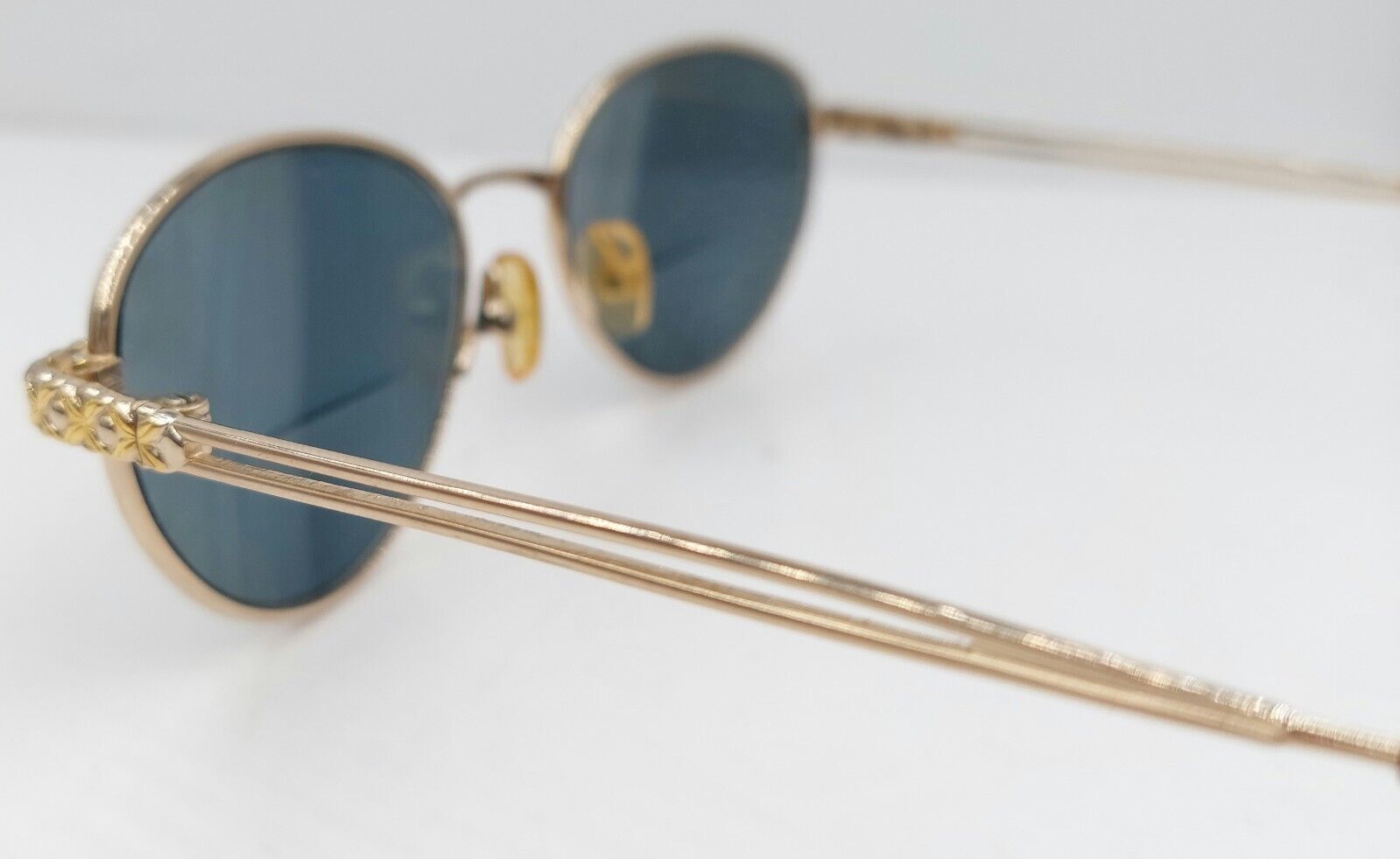 Vintage Seiko T035 Gold Oval Titanium Sunglasses … - image 5
