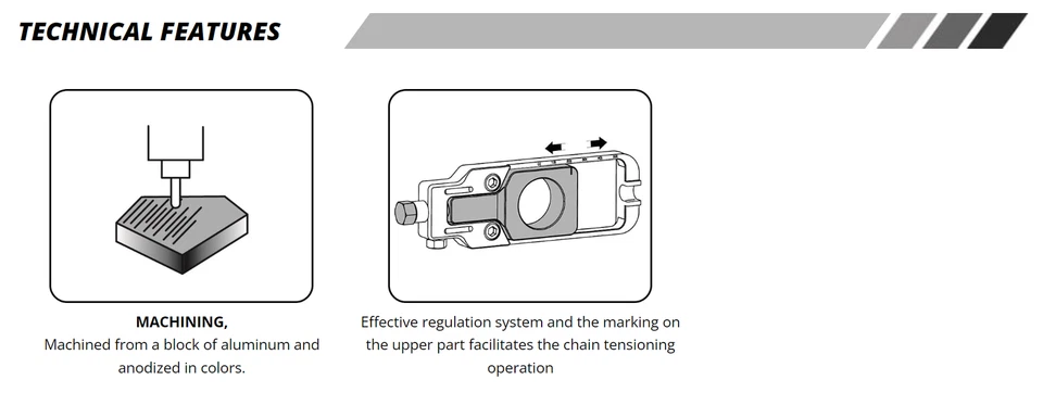 Ajustadores tensores de cadena de aluminio Puig azul Suzuki GSX-8R/S 2023 - 2025 Foto 4 de 4