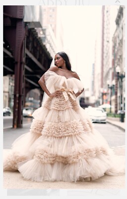 Zuhair MuradRuffled Tulle Wedding Dress Size 7 | eBay