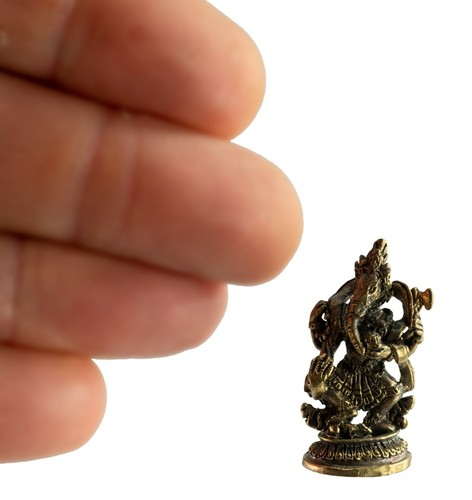 Statuette Ganesh Dieu Elephant Hindou talisman figurine Amulette Thaïlande #6298 - Picture 3 of 6
