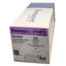  12-Pieces Sharpoint Polysyn Undyed Braided 18" PS-2 Reverse Cutting G497N