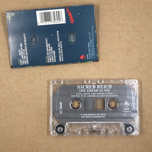 SACRED REICH Cassette Tape 90s Metal Thrash THE AMERICAN WAY METAL BLADE RECORDS - Imagen 2 de 7