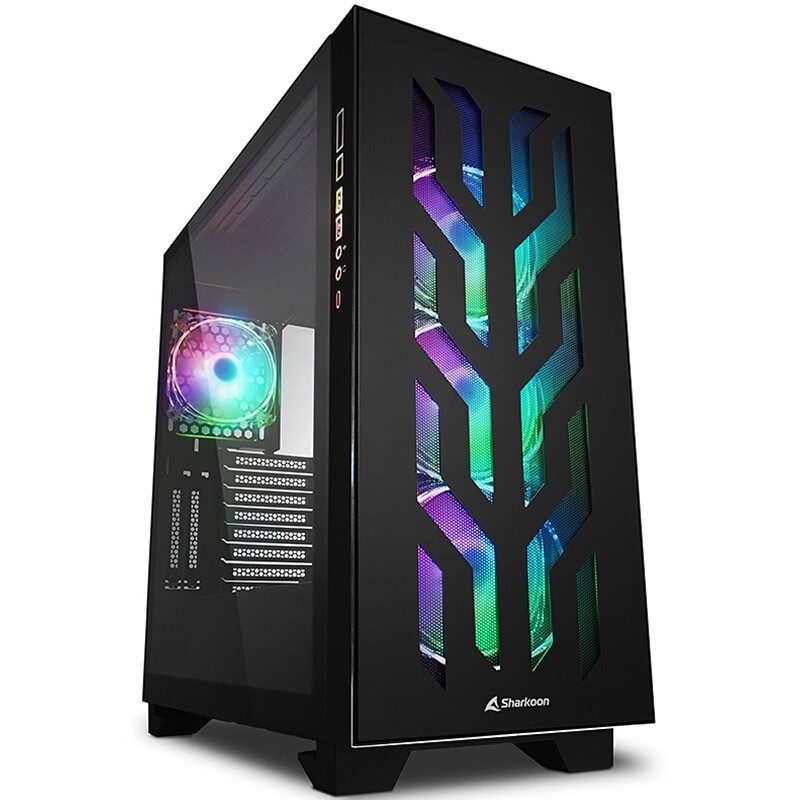 Sharkoon Elite Shark CA300T Mid-Tower Side-Glass - Black