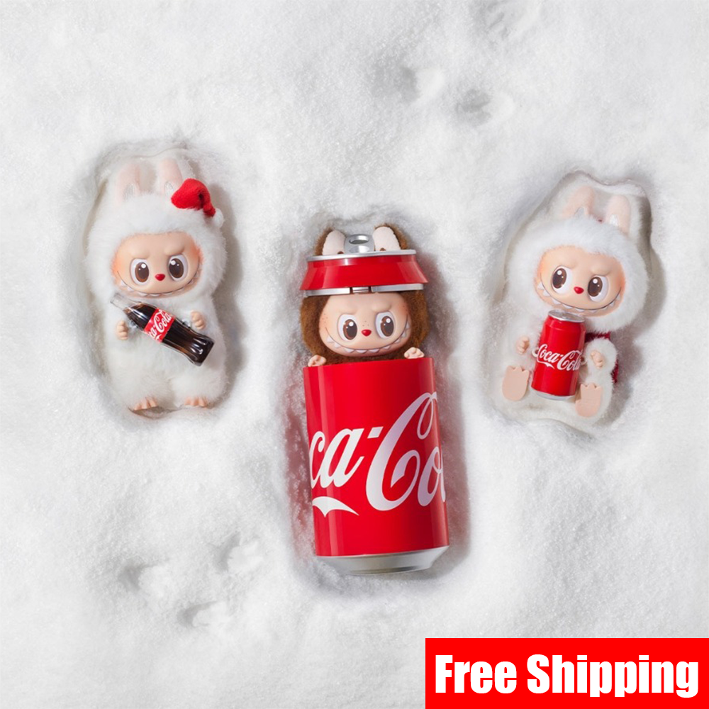 キーホルダー・キーリング Labubu Coca Cola Series Keyring Sealed Case (6 Blind Boxes) Genuine Product) Labubu Coca-Cola Plush Blind Box Key Chain