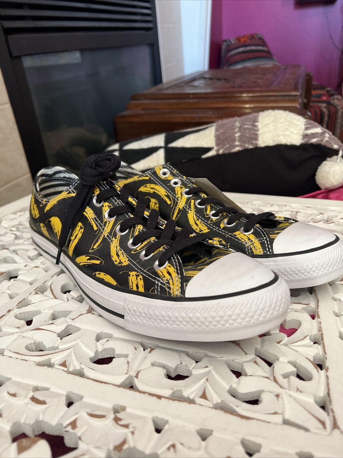 Converse X Andy Warhol LEATHER Banana Low Ox RARE Womens Size 5 NWT SHIPS  FREE | eBay