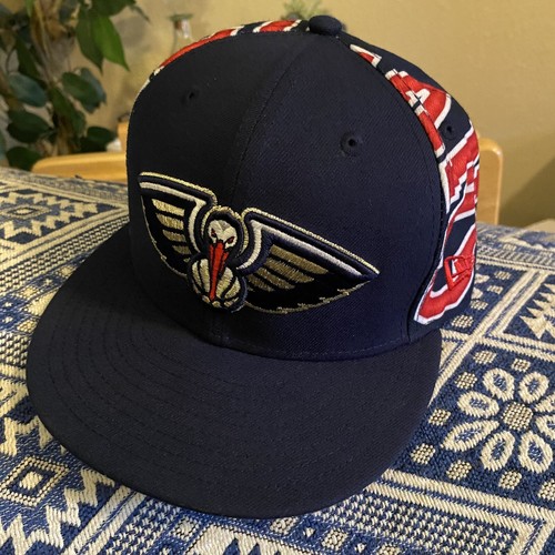 New Orleans Pelicans NBA New Era 59Fifty Fitted Cap Hat Sz 7 1/8 Basketball Rare - Picture 2 of 9