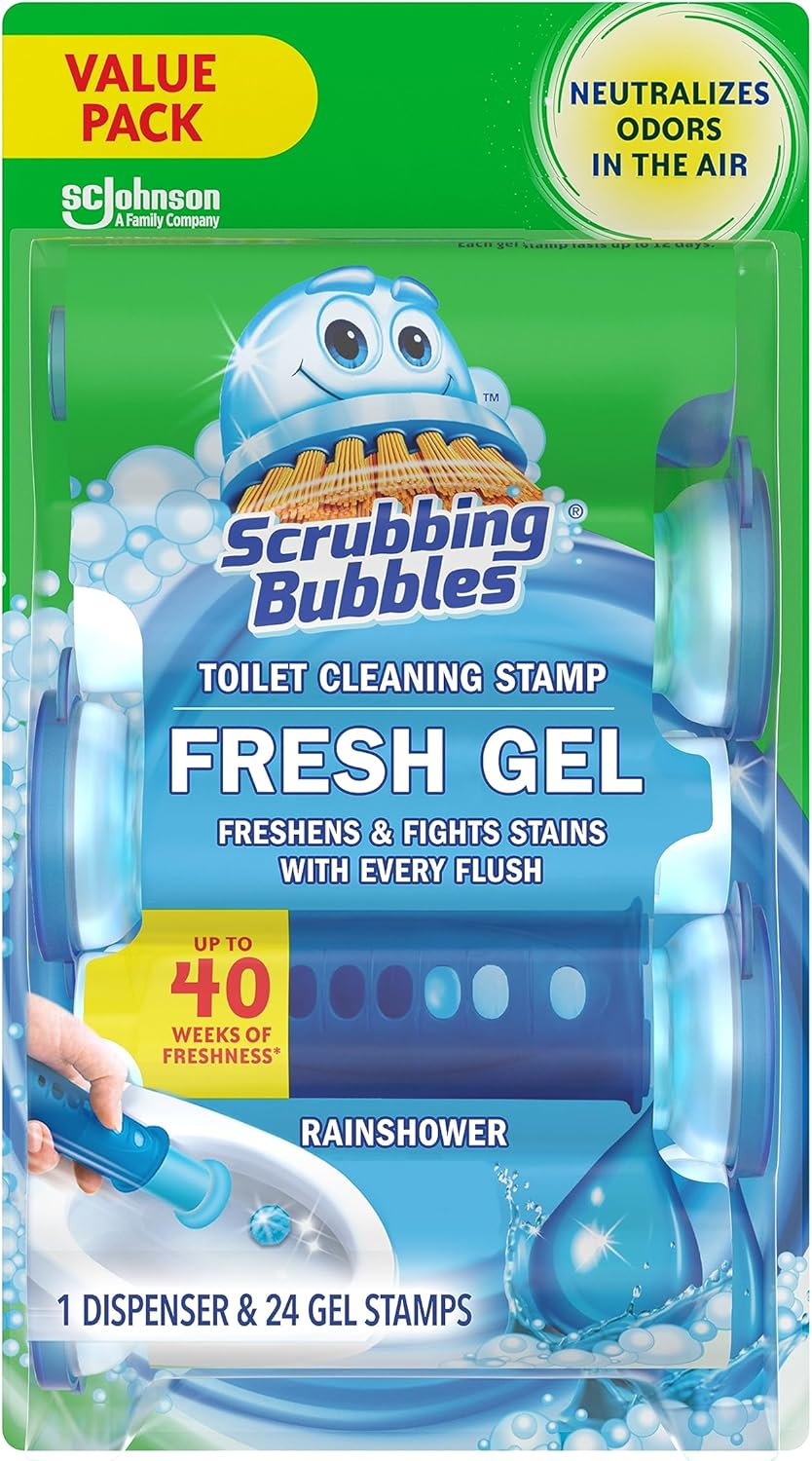 Scrubbing Bubbles Fresh Gel Toilet Cleaning Stamps for Continuous Cleanliness