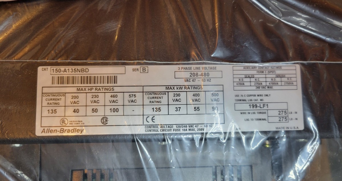 電源ユニット Allen-Bradley SMC PLUS 150-A180NBD ALLEN-BRADLEY 150-A35NBD SMART MOTOR CONTROLLER SOFT START SMC