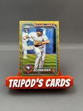 2024 Topps Chrome Davis Schneider #290 RC Gold Wave Refractor #12/50 Blue Jays
