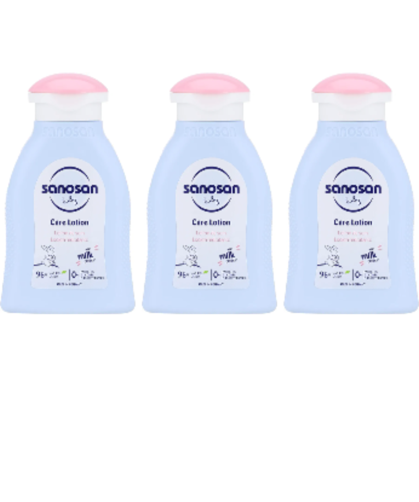 Sanosan Baby Lotion for Delicate Skin 3x100ml Gentle Hydration