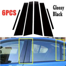 Set 6x 2011-2021 Dodge Charger Door Pillar Post Trim Gloss Black Car Accessories