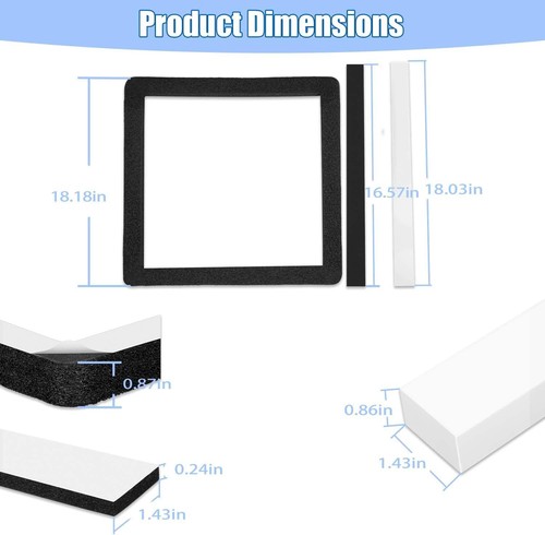 25071 14" x 14" Universal Camper Roof Air Conditioner Gasket Kit w/Leveling Pads - Picture 6 of 11
