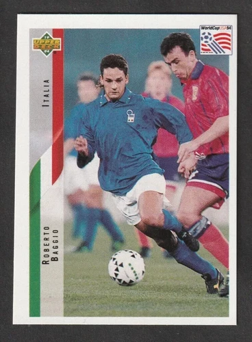 TOP PLAYER FIGURINA CALCIATORI UPPER DECK USA 94 N.210 ITALIA BAGGIO NEW