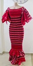 Registyle African Ankara Real Wax Print Long Stretchy Dresses Sizes 12-18 SALE!!