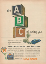 Texaco Havoline ABC Of Saving Gas Gasoline Ration WW2 Vintage Print Ad