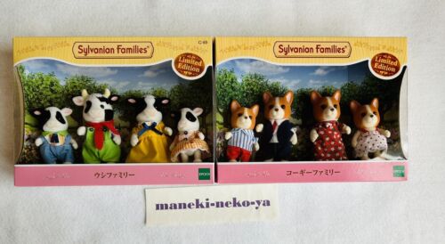 Sylvanian Families COW & CORGI FAMILY Lot of 2 Epoch limited Calico Critters LTD - Picture 1 of 5