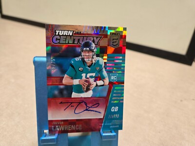2021 Chronicles Trevor Lawrence  Turn of the Century Auto RED /75 RC Rookie