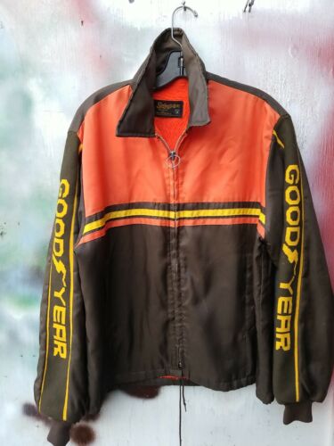 Vintage 70s Goodyear Racing SPELLOUT Jacket Size m