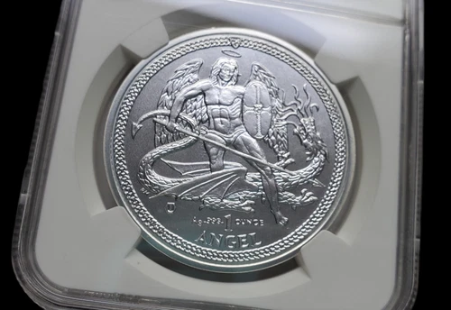 2014 Isle of Man Angel 1 oz .999 Silver Round NGC MS 70 PM0067