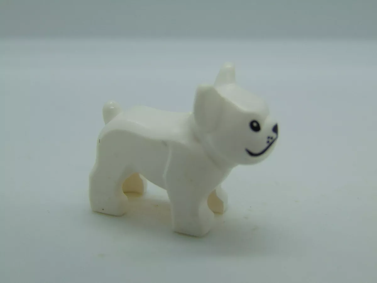 Lego French Bulldog White Mini Figure