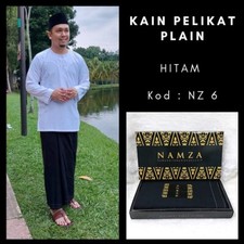 BLACK MUSLIM MEN SARONG FOR PRAYING NAMZA BRAND FABRIC QUALITY THREAD 4000