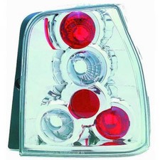 Back Rear Tail Lights Pair Set Clear Chrome For VW Lupo 98-05