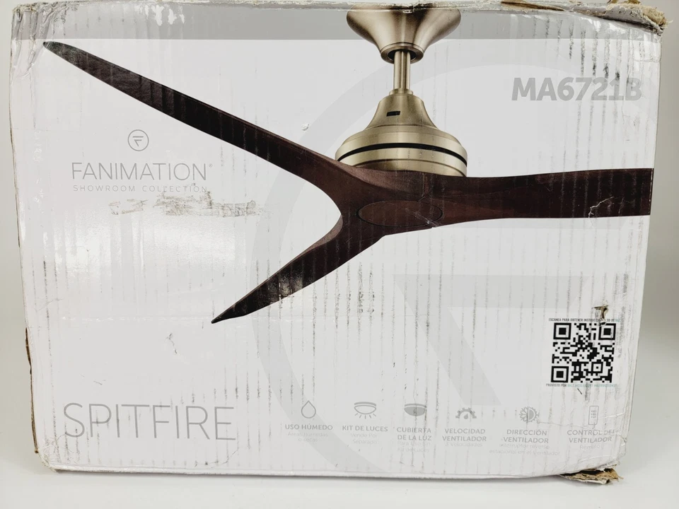 Fanimation Spitfire MA6721B Bronze And 3 60" Weathered Wood Blades B6720WE NIB - Image 2 of 4