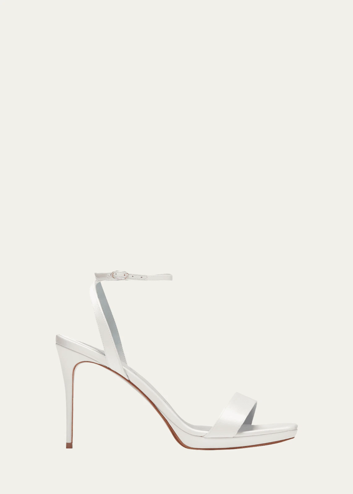 Christian Louboutin — Christian Louboutin Loubi Queen 100, Off White/Lining Blue - Retail $945