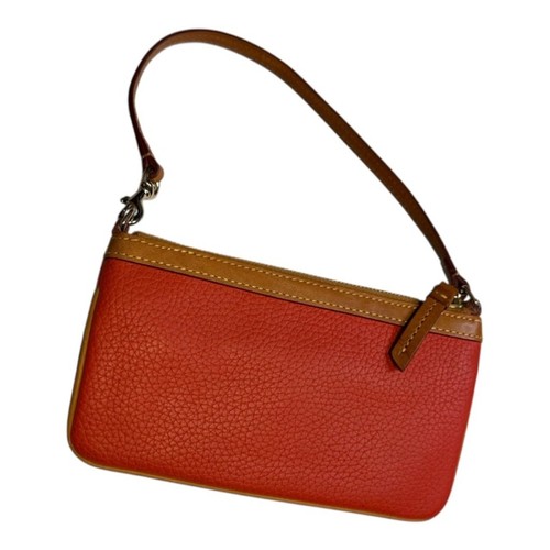 Dooney & Bourke Pebble Grain Large Slim Wristlet Orange Tan - Picture 2 of 9